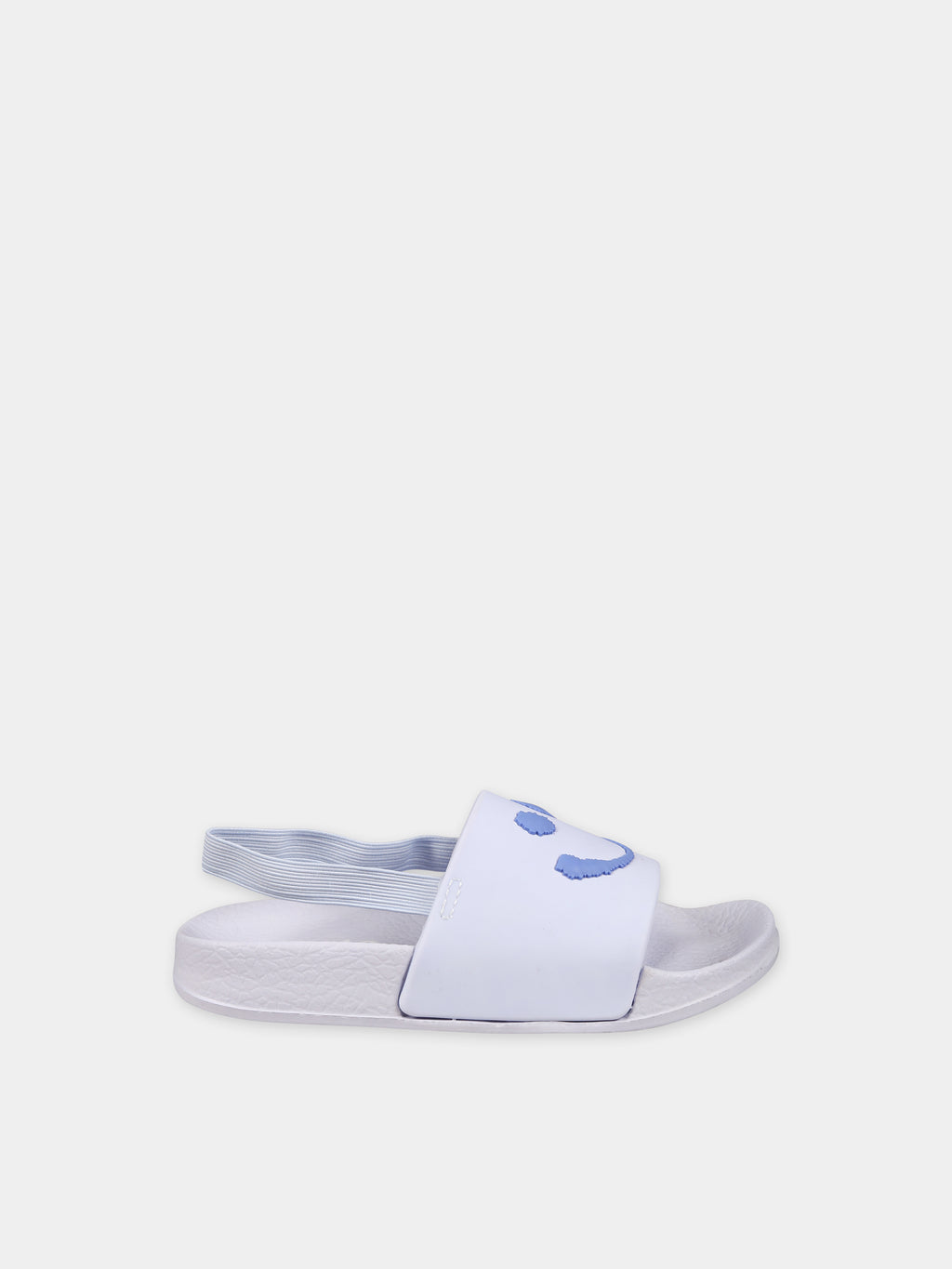 Light blue slippers for babykids with smiley
